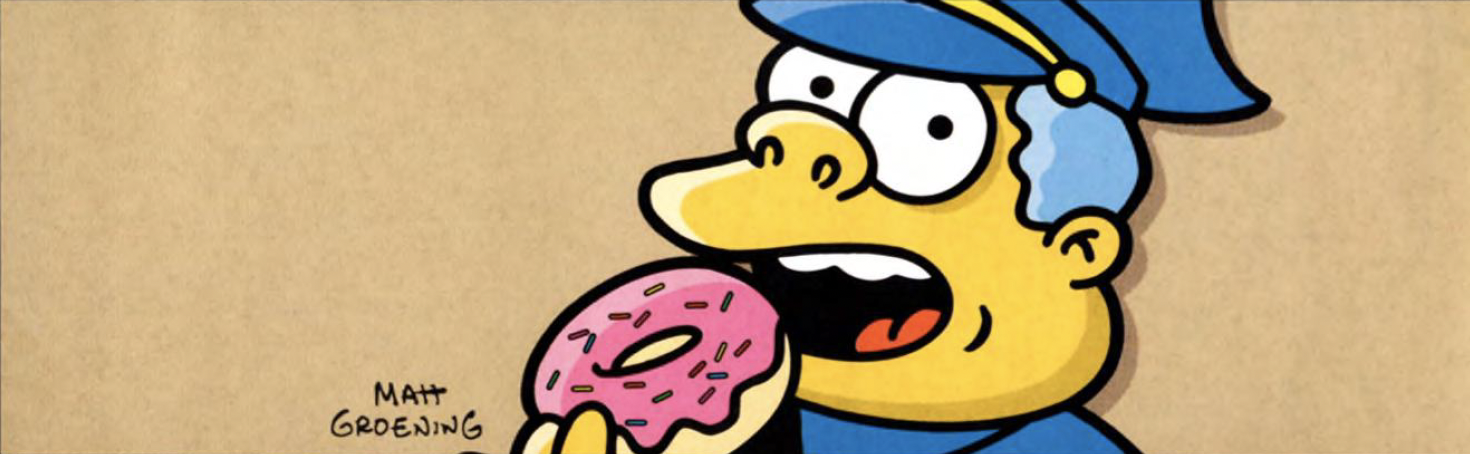 Drawing of a cop from The Simpsons