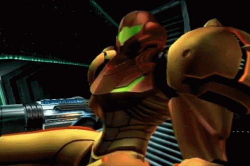 Samus gives a thumbs up