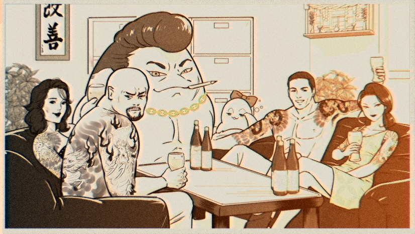 A photo of yakuza members
