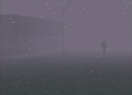 Harry walking into the fog