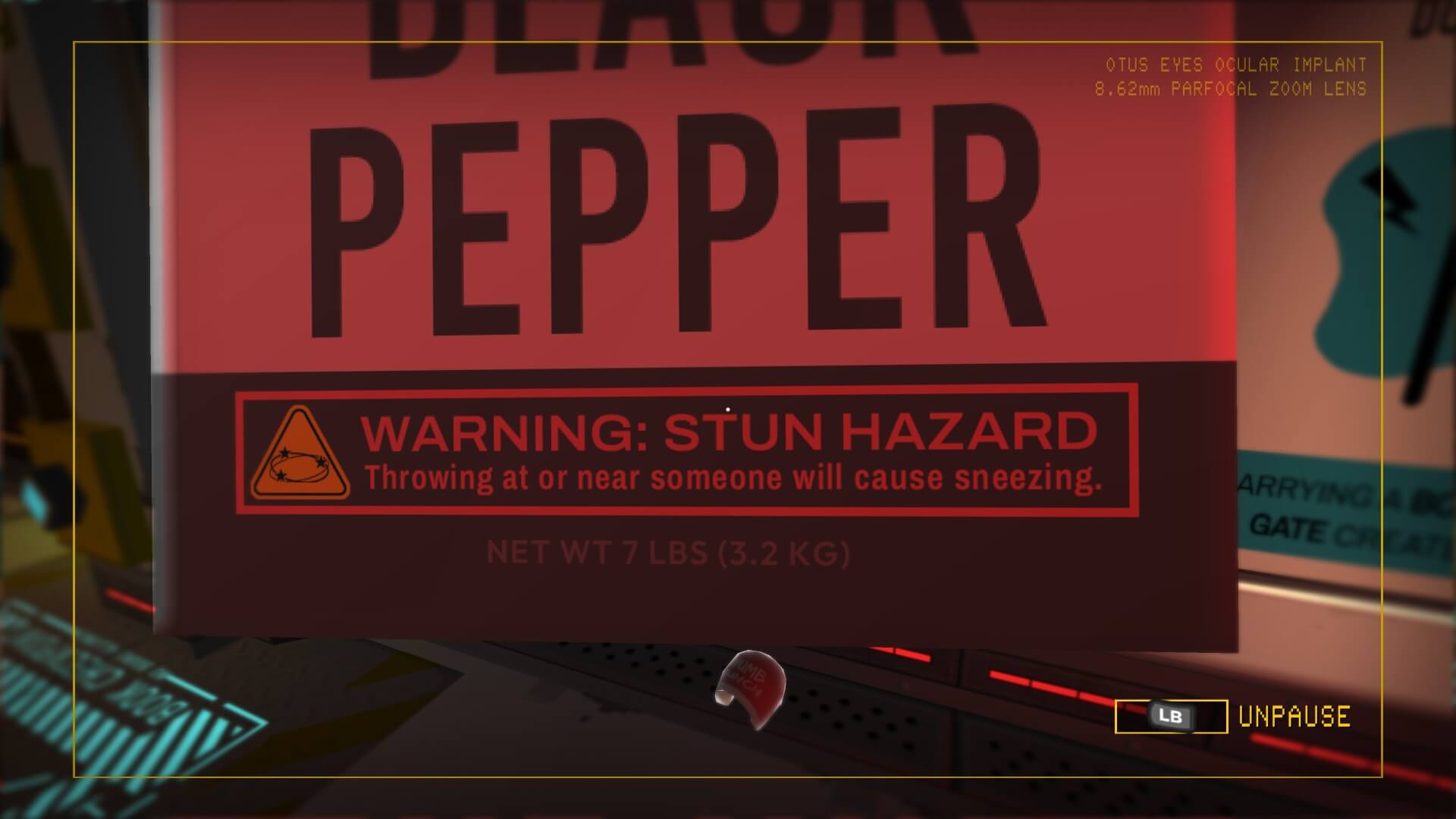 Zoomed-in shot of a box of pepper from the game