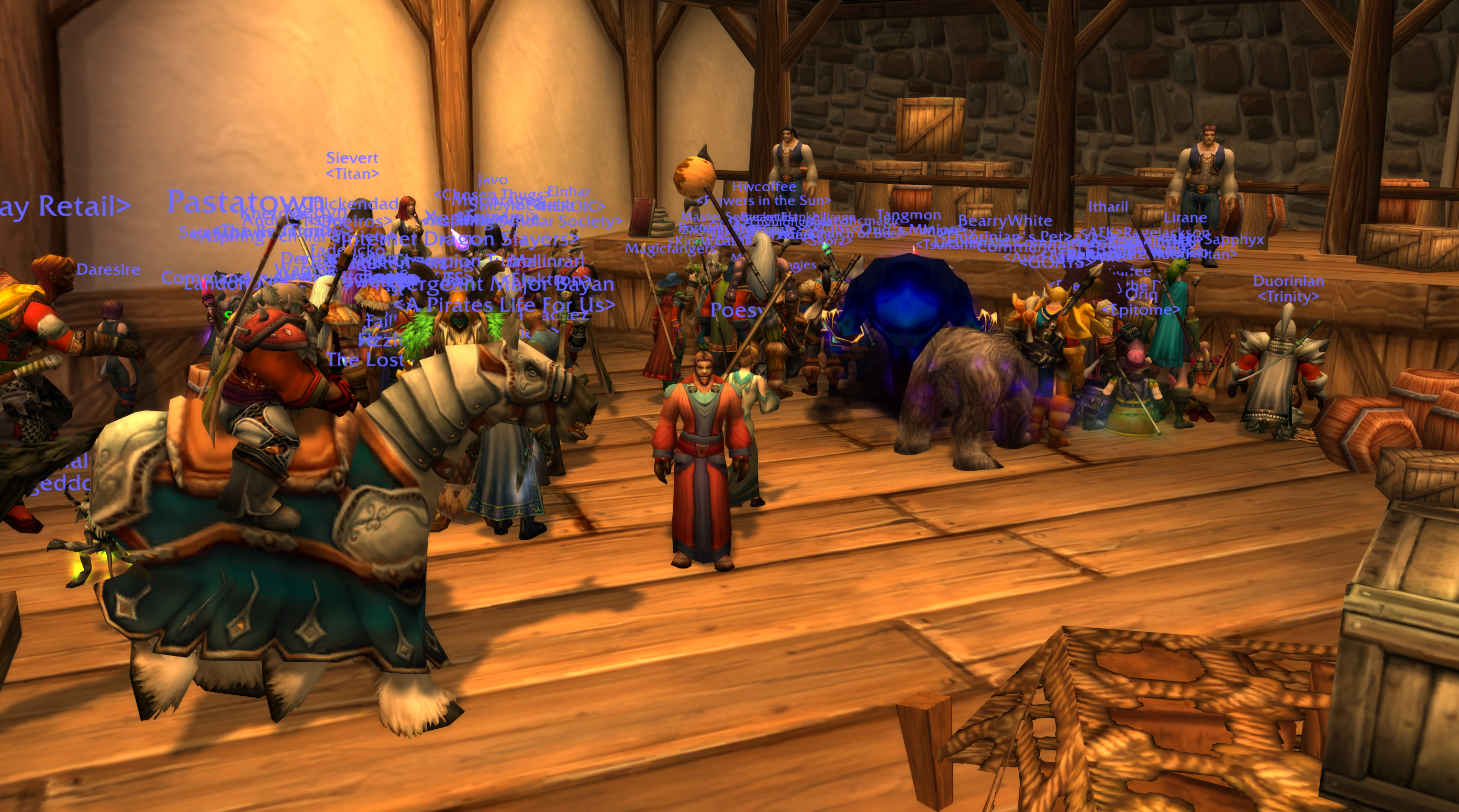 Busy auction house in Stormwind